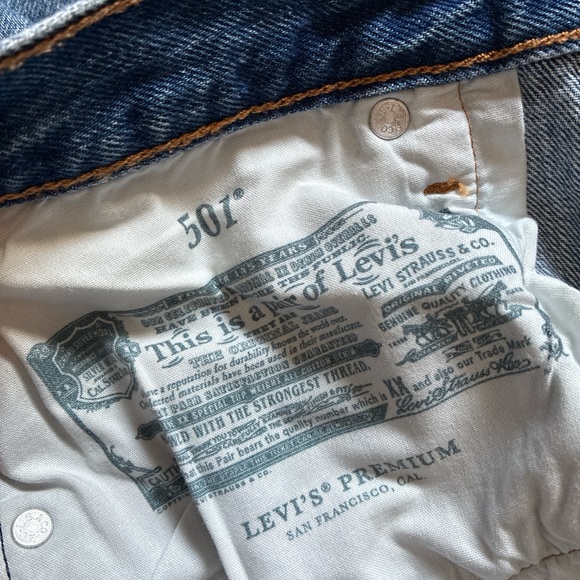 Levi's vintage authentic 501 blue high rise jeans - Picture 2 of 4